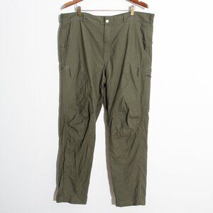 Icebreaker Men's Merino Wool Hike Pants Organic Cotton Olive Green Size 40